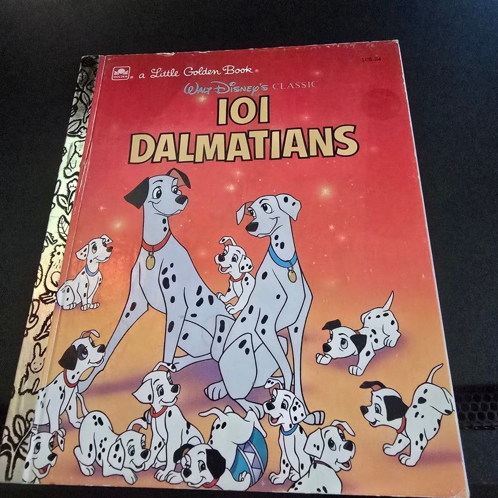 Vintage 1991 Little Golden Book 101 Dalmatians Kids Disney Hardcover Storybook